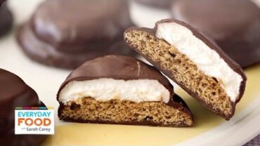 VIDEO: Chocolate Covered Marshmallow Cookie – Everyday Food with Sarah Carey