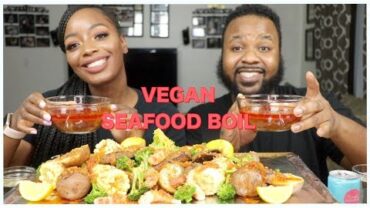 VIDEO: VEGAN SEAFOOD BOIL MUKBANG | FITNESS QUESTIONS | EATING SHOW