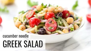 VIDEO: CUCUMBER NOODLE GREEK SALAD | vegan + gluten-free