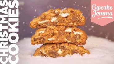 VIDEO: Christmas New York Cookies with Ginger & Caramelised White Chocolate | Cupcake Jemma Channel