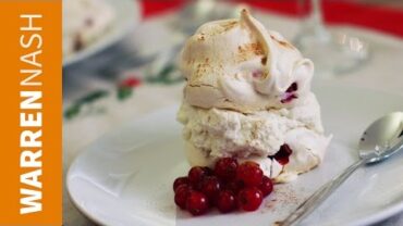 VIDEO: Redcurrant & Brandy Cream Meringues – Christmas dessert – Recipes by Warren Nash