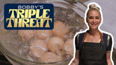 VIDEO: Brooke Williamson’s Boiled Egg Hack | Bobby’s Triple Threat | Food Network