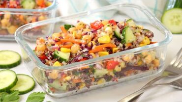 VIDEO: Protein Packed Rainbow Salad | Healthy Lunch Meal Prep Idea