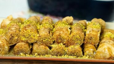 VIDEO: Pistachio Baklava Rolls: Greek Saragli