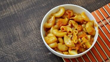VIDEO: Veg Macaroni Recipe – kids tiffin Pasta – Masala macaroni pasta recipe for kids lunch box