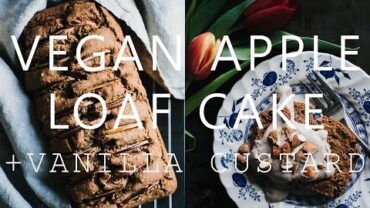 VIDEO: Vegan/Gluten-Free Apple Loaf Cake + Vanilla Custard (+ it’s my birthday!)