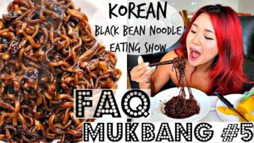 VIDEO: VEGAN MUKBANG #5 – KOREAN BLACK BEAN NOODLES (jjajjaroni) + FAQs ♥ Cheap Lazy Vegan