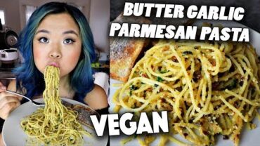 VIDEO: VEGAN PARMESAN SPAGHETTI (My NEW GO TO RECIPE!!) // Cook With Me!