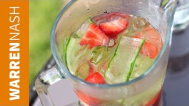 VIDEO: Strawberry & Cucumber Water Recipe – Refreshing & Detox – Recipes by Warren Nash