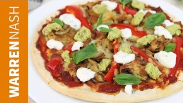 VIDEO: Chicken Fajita Pizza Recipe – Mexican & Italian Magic – Recipes by Warren Nash