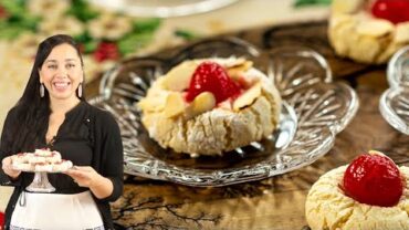 VIDEO: Gluten-free Greek Christmas Cookies (Almond & Cherry Amygdalota)