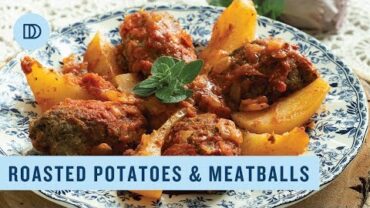 VIDEO: Greek Style Roasted Meatballs & Potatoes: Beeftekia me Patates sto Fourno