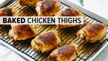 VIDEO: CRISPY BAKED CHICKEN THIGHS | gluten-free, paleo, keto recipe