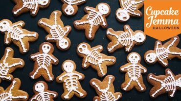VIDEO: Halloween Special Pt.1 | Skeleton Gingerbread Cookie Recipe | Cupcake Jemma