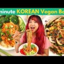 VIDEO: 15 Minute VEGAN KOREAN MEALS for a Busy Weeknight Dinner