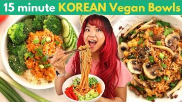 VIDEO: 15 Minute VEGAN KOREAN MEALS for a Busy Weeknight Dinner