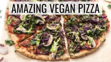 VIDEO: BEST VEGAN PIZZA EVER! | with a grain-free crust 🍕