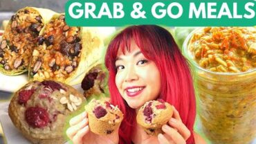 VIDEO: Make Ahead VEGAN BREAKFAST Recipes to GRAB & GO on Busy Mornings