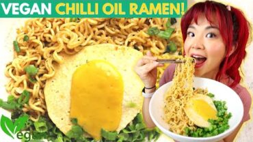 VIDEO: Chili Oil Ramen With a Fried Egg But Make it VEGAN / Cook With Me