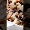 VIDEO: Easy Bread Pudding with Bourbon Cream Sauce #shorts
