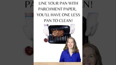 VIDEO: Quick Cooking Tip: Line your pan with parchment paper for easy cleanup! #shorts