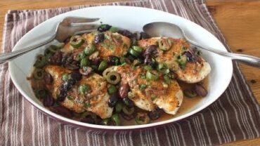 VIDEO: Chicken and Olives Recipe – Chicken Breasts Braised with Olives