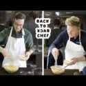VIDEO: Gordon Ramsay Challenges Amateur Cook to Keep Up with Him | Back-to-Back Chef | Bon Appetit