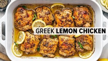 VIDEO: GREEK LEMON CHICKEN is a must-make, super easy dinner recipe!