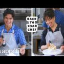 VIDEO: Charles Melton Attempts To Keep Up with a Professional Chef | Back-to-Back Chef | Bon Appétit