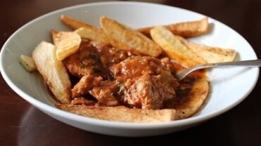 VIDEO: Greek Chicken Stew with French Fries