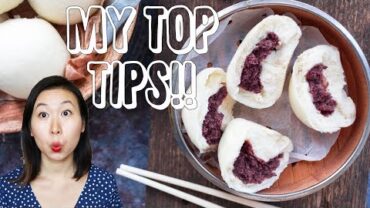 VIDEO: “MANTOU” BUNS | MY TOP TIPS!! (W/ RED BEAN PASTE FILLING) 豆沙包子