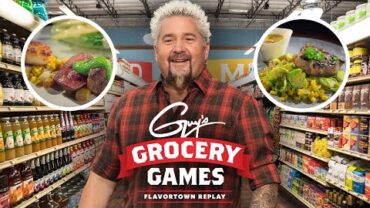 VIDEO: CHALLENGE: Make a High-End Meal with Clearance Aisle Ingredients | Guys Grocery Games | Food Network