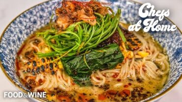 VIDEO: Josh Reisner’s Chicken Adobo-Inspired Ramen Recipe | Chefs at Home | Food & Wine