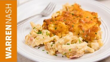 VIDEO: Baked Mac and Cheese Recipe – With Bacon, Bread Crumbs & No Egg – OOOH YEAH!