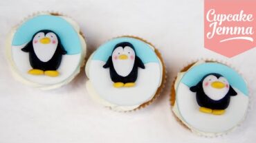 VIDEO: Super-cute Christmas Penguin Cupcake Toppers! | Cupcake Jemma