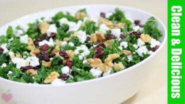 VIDEO: EASY KALE SALAD | with cranberries + walnuts