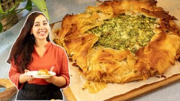 VIDEO: Spanakopita Galette: Spinach & Feta Phyllo Tart: Easy & Delicious