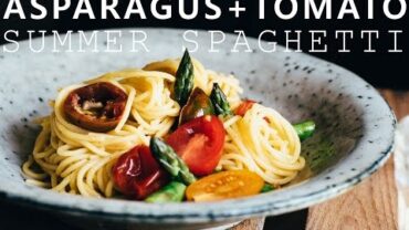 VIDEO: Garlicky Asparagus + Tomato Summer Spaghetti