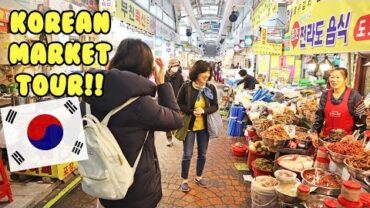 VIDEO: LOCAL KOREAN MARKET FOOD TOUR!! (w/ SOBAAN COOKING IN PART 2)