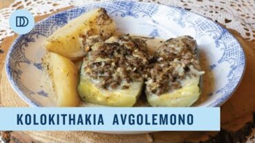 VIDEO: GREEK Stuffed Zucchini Avgolemono (in a Lemony Sauce)