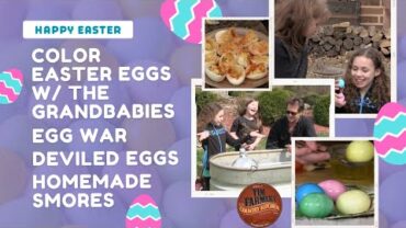 VIDEO: HAPPY EASTER! Color Easter Eggs w/ the Grandbabies, Egg War, Deviled Eggs & Homemade Smores (#1106)