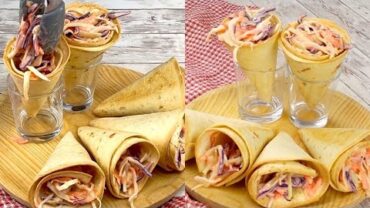 VIDEO: Tortilla cones with coleslaw: a very fast and super tasty dish!