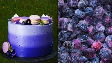 VIDEO: 2 hacks, one amazing ombre blueberry cake! | Easy Homemade Cake Decoration Ideas by So Yummy