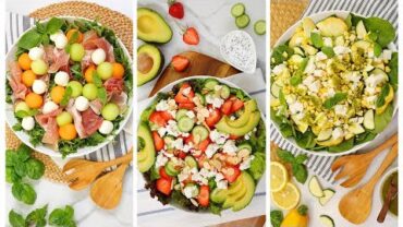 VIDEO: 3 Fresh Summer Salads | No Cook Recipes + Healthy + Easy