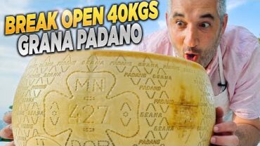 VIDEO: How to Break Open 40kgs CHEESE WHEEL Grana Padano