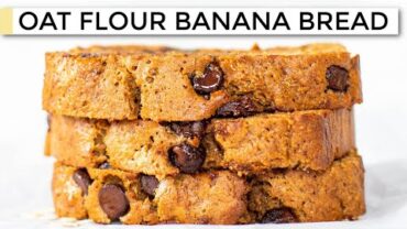 VIDEO: BANANA BREAD WITH OAT FLOUR | easy, healthy, moist recipe!