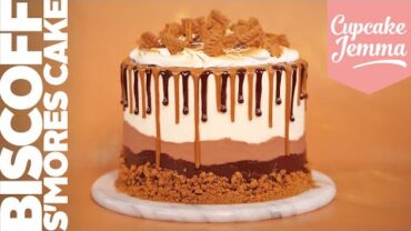 VIDEO: EPIC Biscoff S’mores Cake – Full Recipe! | Cupcake Jemma Channel