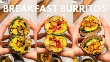 VIDEO: How to Make the BEST Vegan Breakfast Burritos (1 pan + 4 ways!)