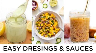 VIDEO: 3 *EASY* CONDIMENTS ‣‣ dressing, sauce & salsa