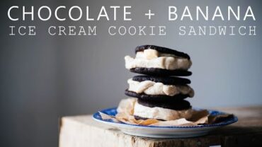 VIDEO: CHOCOLATE + BANANA ICE CREAM SANDWICHES (vegan + gluten free)